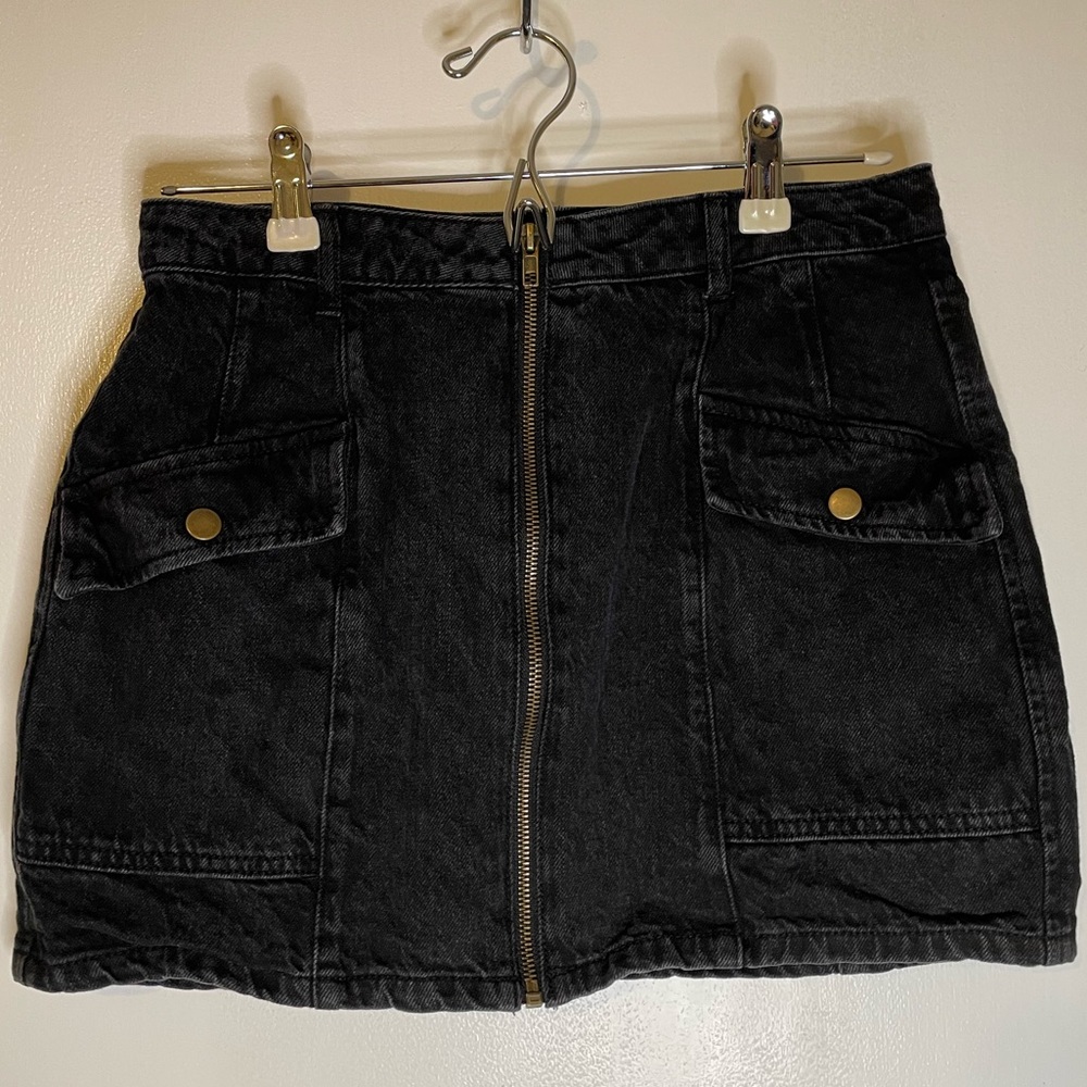 Black Jean Skirt
